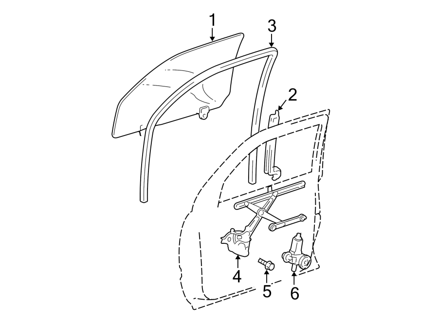 Diagram FRONT DOOR. GLASS & HARDWARE. for your 2017 Toyota Yaris   