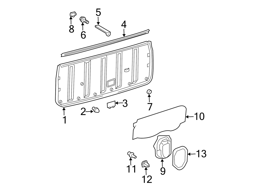 Diagram LIFT GATE. INTERIOR TRIM. for your 1997 Toyota 4Runner   