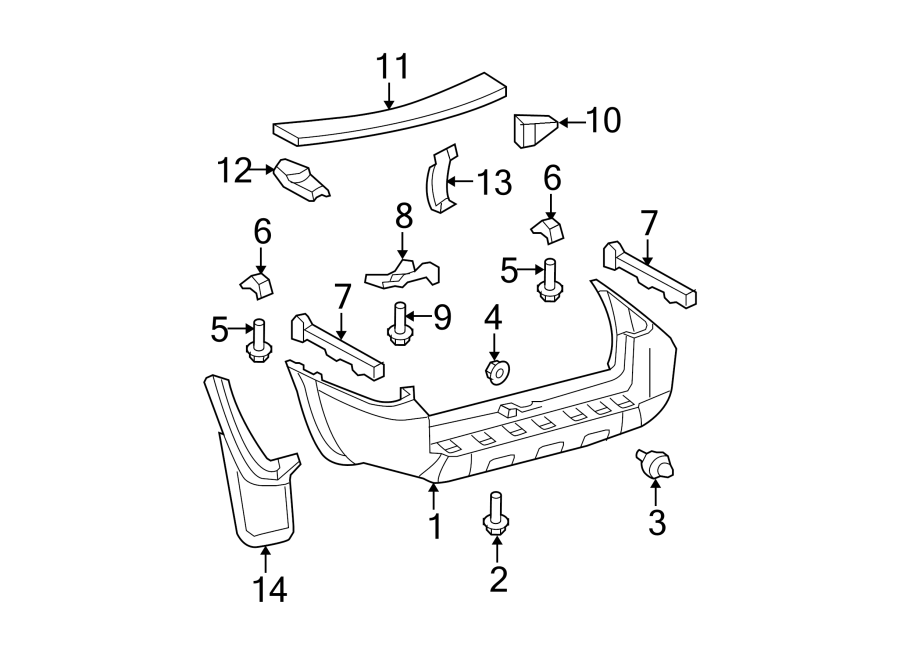 Diagram REAR BUMPER. BUMPER & COMPONENTS. for your 2019 Toyota Avalon   