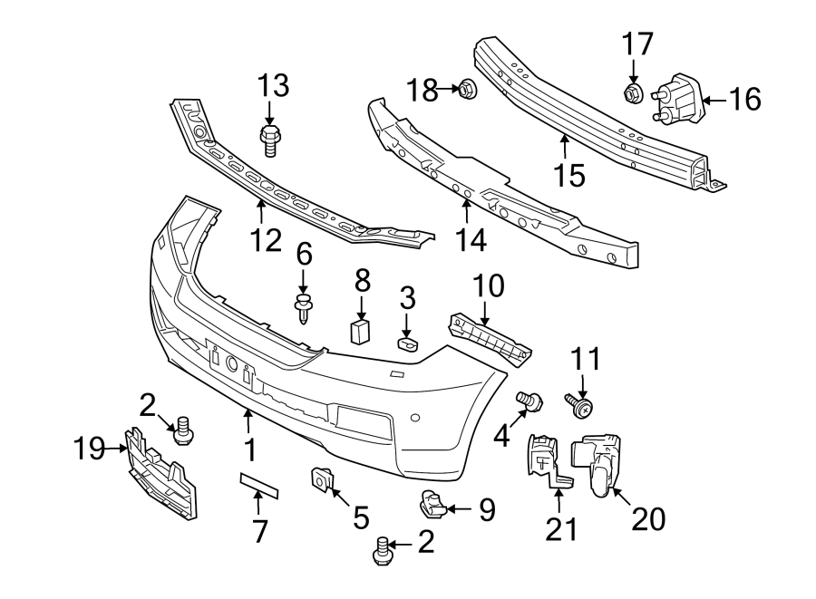 Diagram FRONT BUMPER. BUMPER & COMPONENTS. for your Toyota Prius Prime  