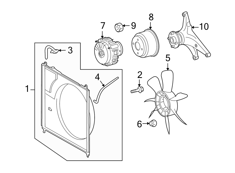 Diagram COOLING FAN. for your 1990 Toyota Corolla  DLX Sedan 