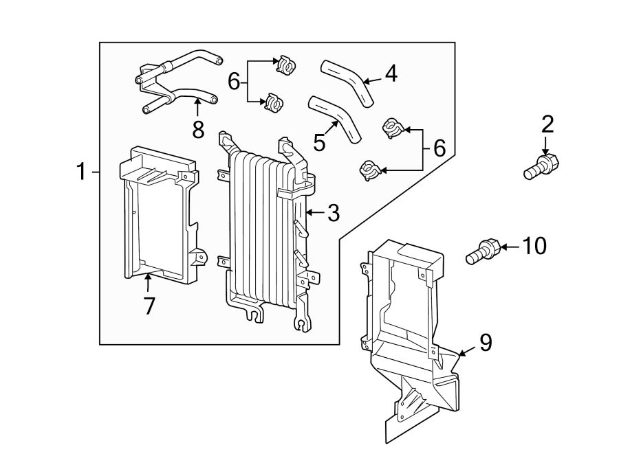 Diagram TRANS OIL COOLER. for your 2012 Toyota Tundra  Base Standard Cab Pickup Fleetside 