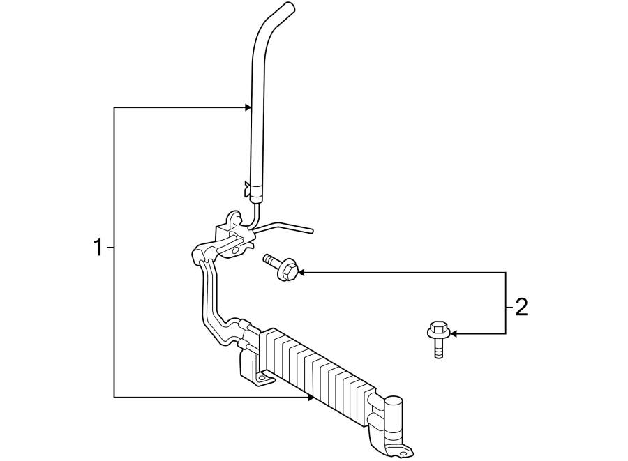 Diagram POWER STEERING OIL COOLER. for your 2022 Toyota 4Runner   