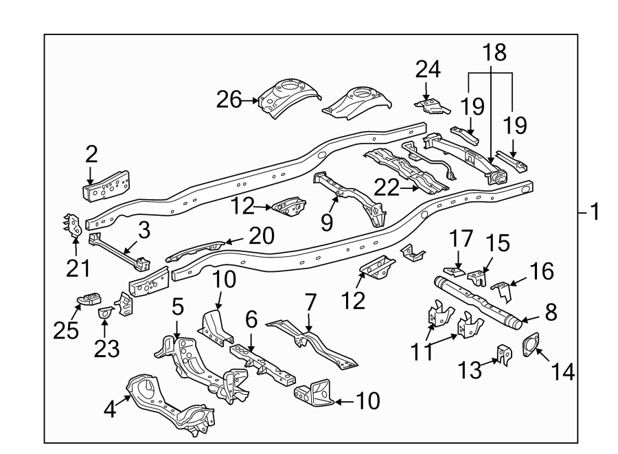 Diagram FRAME & COMPONENTS. for your 2022 Toyota RAV4   