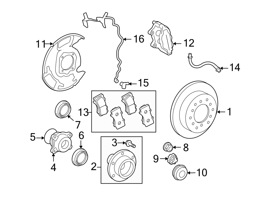 Diagram FRONT SUSPENSION. BRAKE COMPONENTS. for your Toyota Land Cruiser  