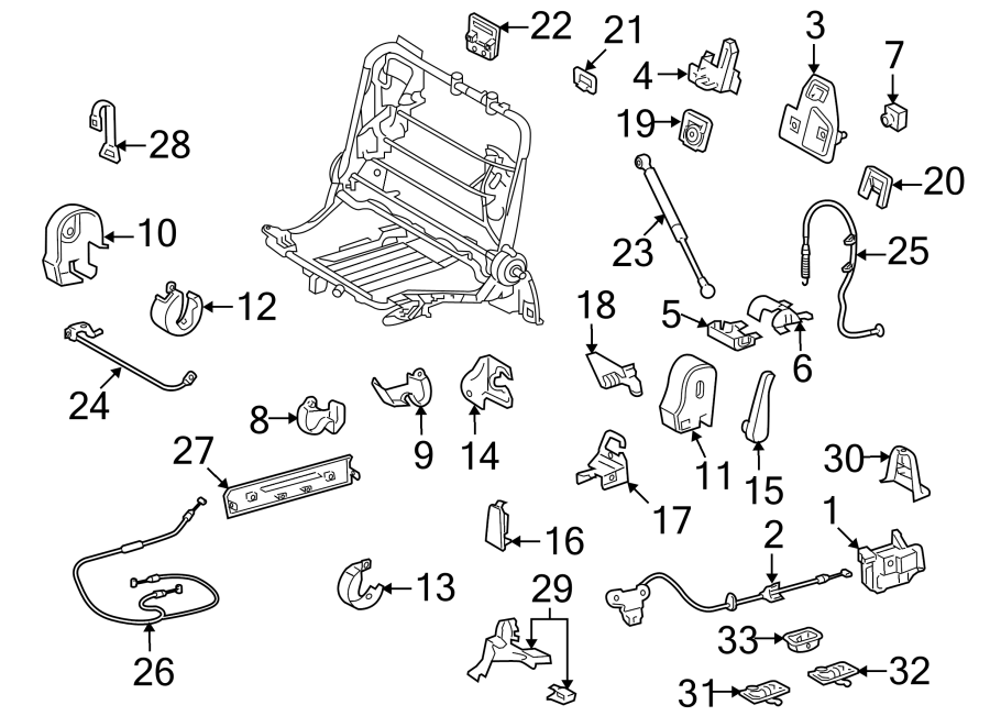 Diagram SEATS & TRACKS. REAR SEAT COMPONENTS. for your 1997 Toyota 4Runner   