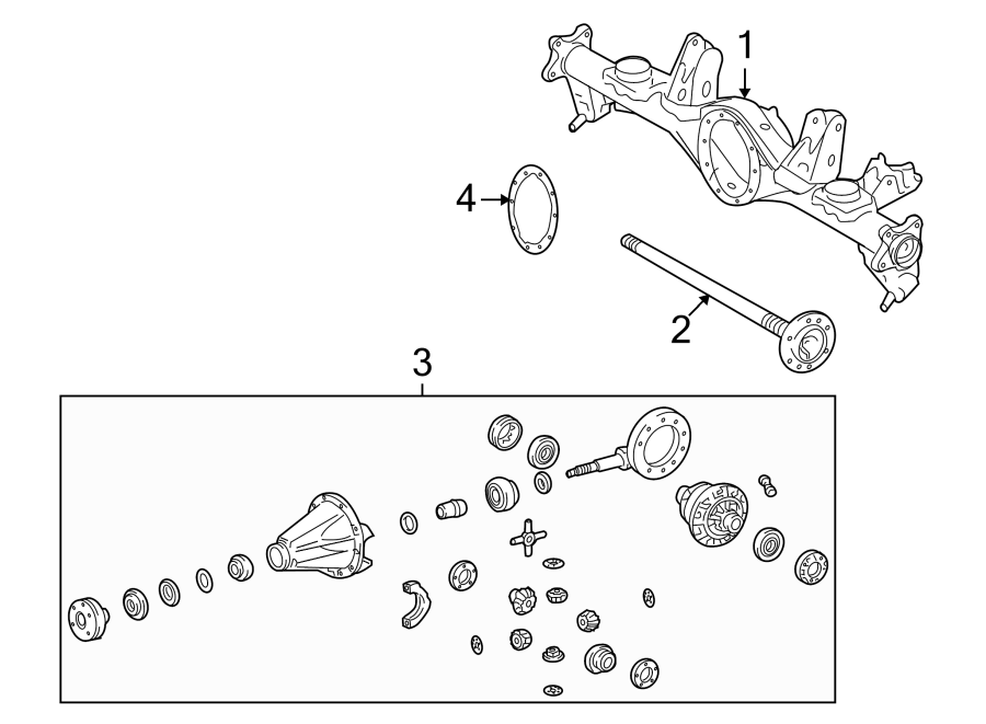 Diagram REAR SUSPENSION. AXLE & DIFFERENTIAL. for your 1990 Toyota 4Runner   