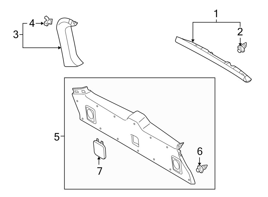 Diagram LIFT GATE. INTERIOR TRIM. for your 1995 Toyota Camry   