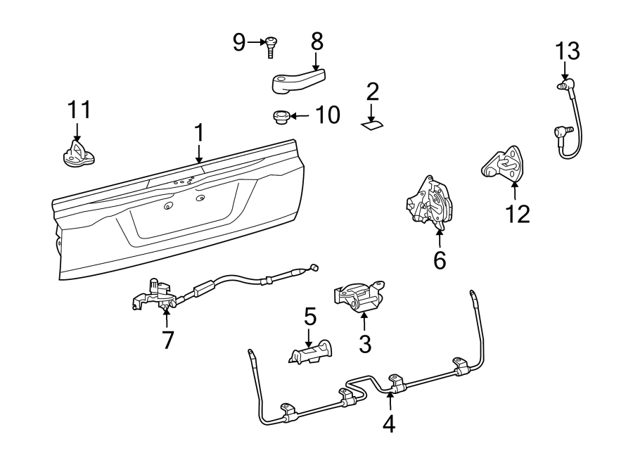 Diagram GATE & HARDWARE. for your 2001 Toyota Avalon   