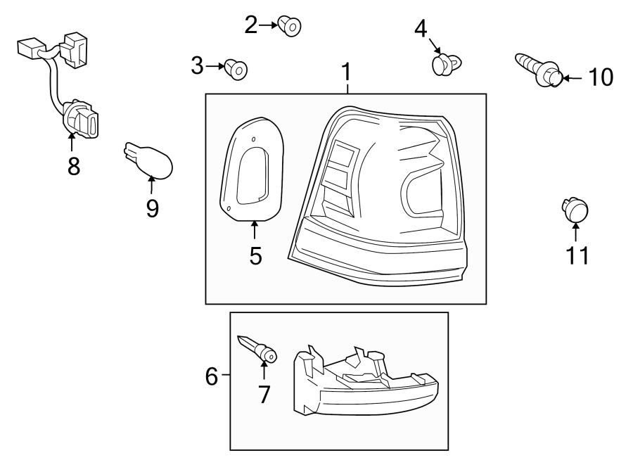 Diagram REAR LAMPS. TAIL LAMPS. for your 2001 Toyota Corolla   