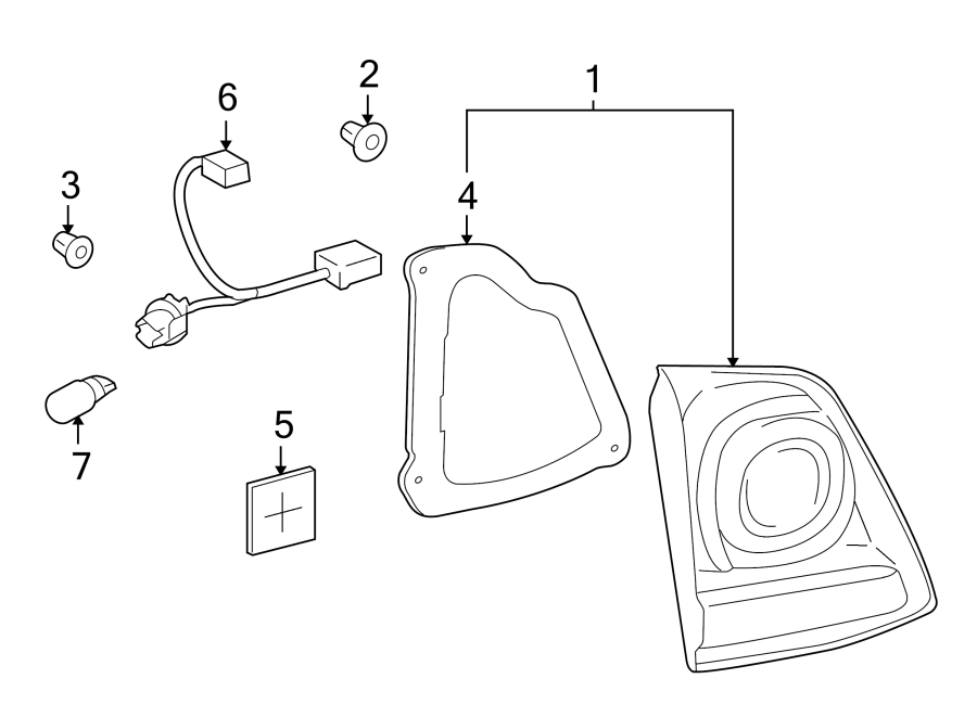 Diagram REAR LAMPS. TAIL LAMPS. for your 2000 Toyota Avalon  XLS Sedan 