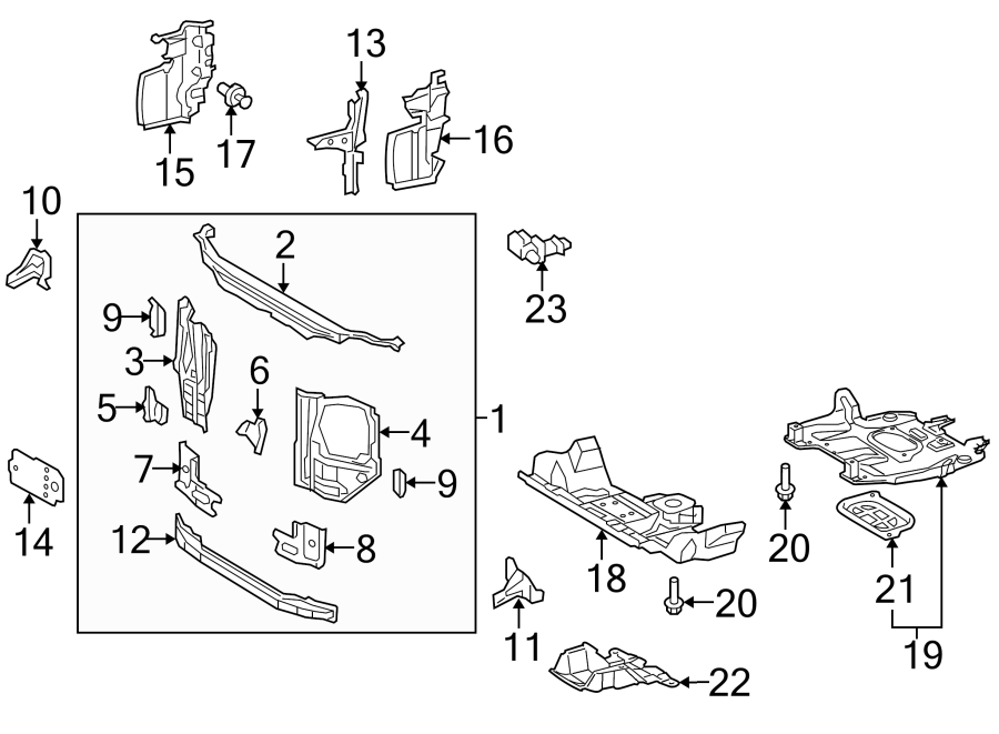 Diagram RADIATOR SUPPORT. for your 2011 Toyota 4Runner  Trail Sport Utility 