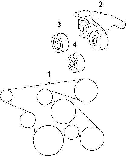 Diagram BELTS & PULLEYS. for your 2005 Toyota Tacoma   