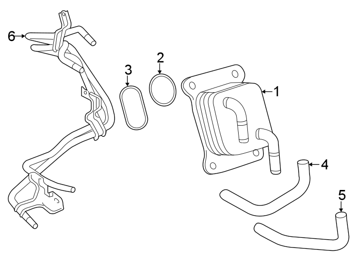 Diagram Engine oil cooler. for your 2023 Toyota Mirai   
