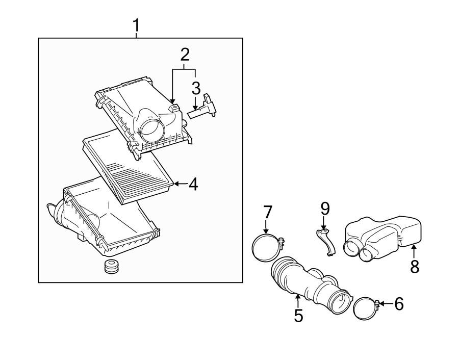 Diagram AIR INTAKE. for your 2003 Toyota Corolla   