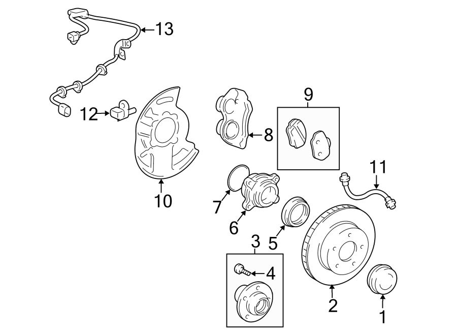 Diagram FRONT SUSPENSION. BRAKE COMPONENTS. for your Toyota 4Runner  