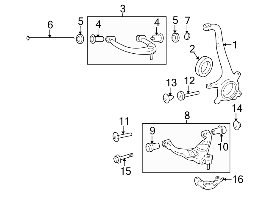 Diagram FRONT SUSPENSION. SUSPENSION COMPONENTS. for your Toyota 4Runner  