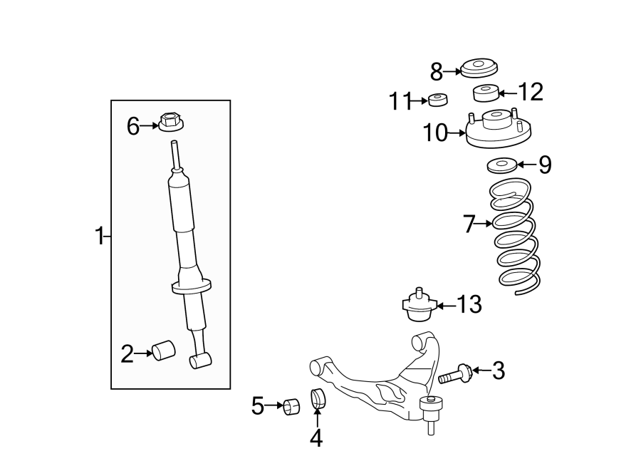 Diagram FRONT SUSPENSION. STRUTS & COMPONENTS. for your Toyota 4Runner  