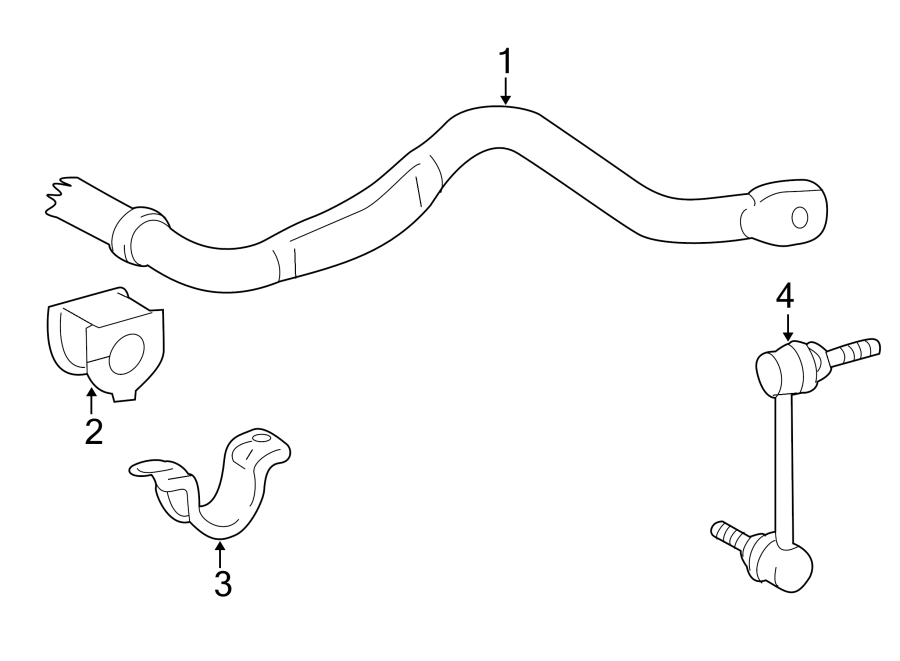 Diagram Front suspension. Stabilizer bar & components. for your 2023 Toyota Highlander   