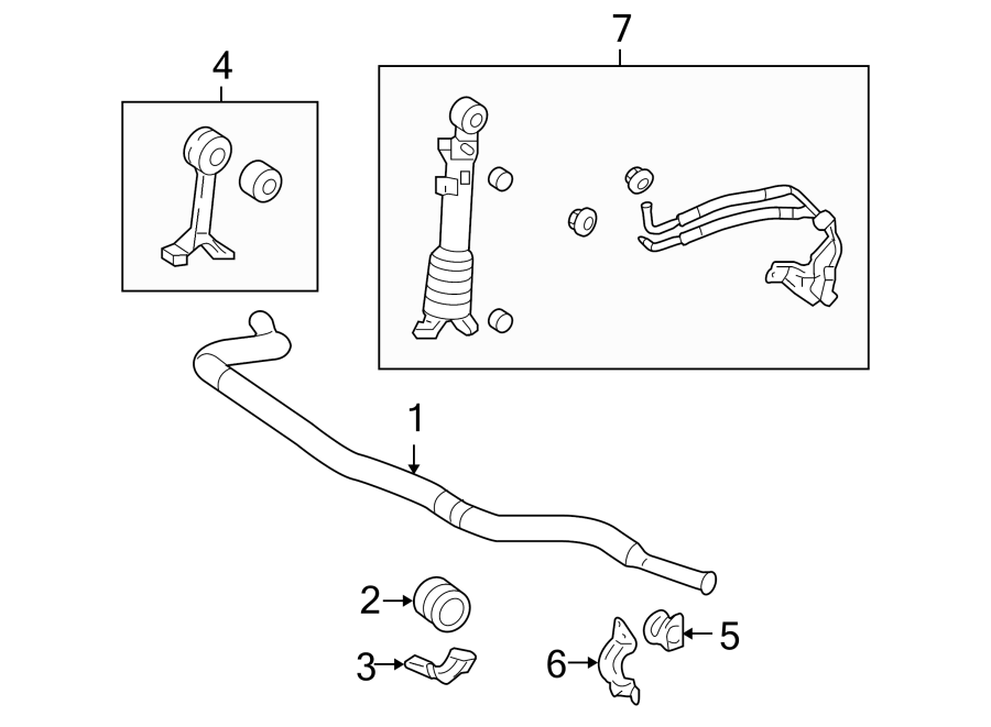 Diagram FRONT SUSPENSION. STABILIZER BAR & COMPONENTS. for your Toyota