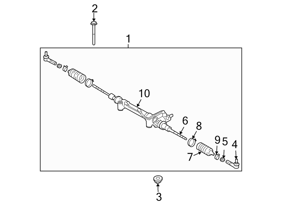 Diagram STEERING GEAR & LINKAGE. for your 2023 Toyota 4Runner  40th Anniversary Edition Sport Utility 