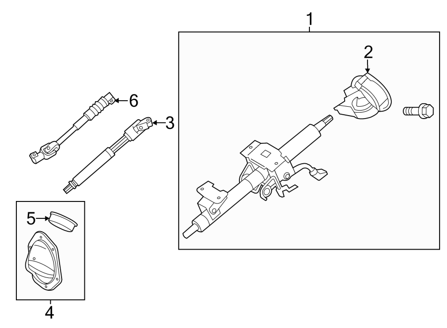 Diagram STEERING COLUMN ASSEMBLY. for your 2021 Toyota 4Runner 4.0L V6 A/T 4WD Trail Sport Utility 