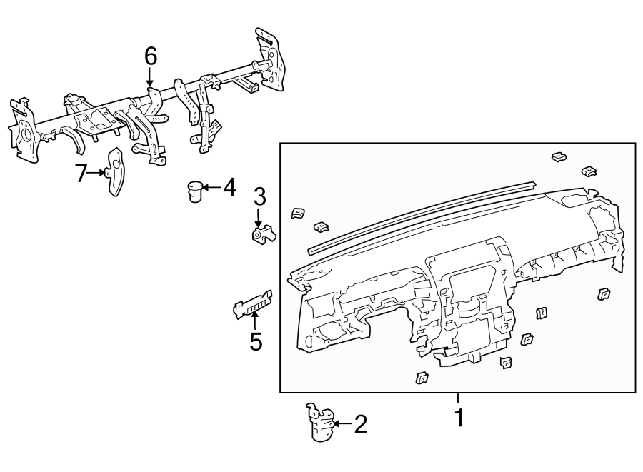 Diagram INSTRUMENT PANEL. for your 2018 Toyota Corolla iM   