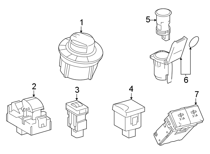 Diagram Center console. for your 2022 Toyota 4Runner  TRD Off-Road Sport Utility 