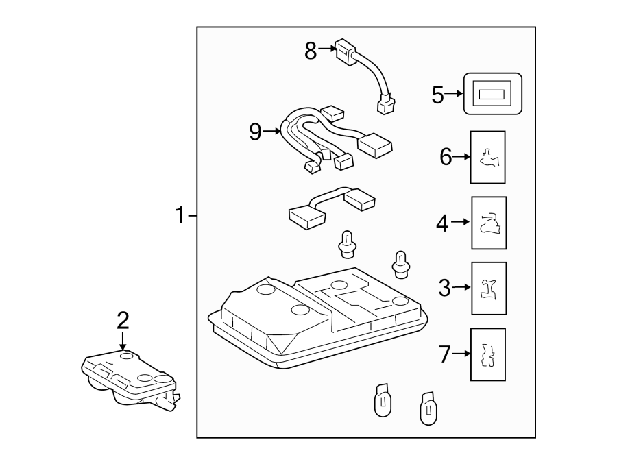 Diagram OVERHEAD CONSOLE. for your Toyota 4Runner  