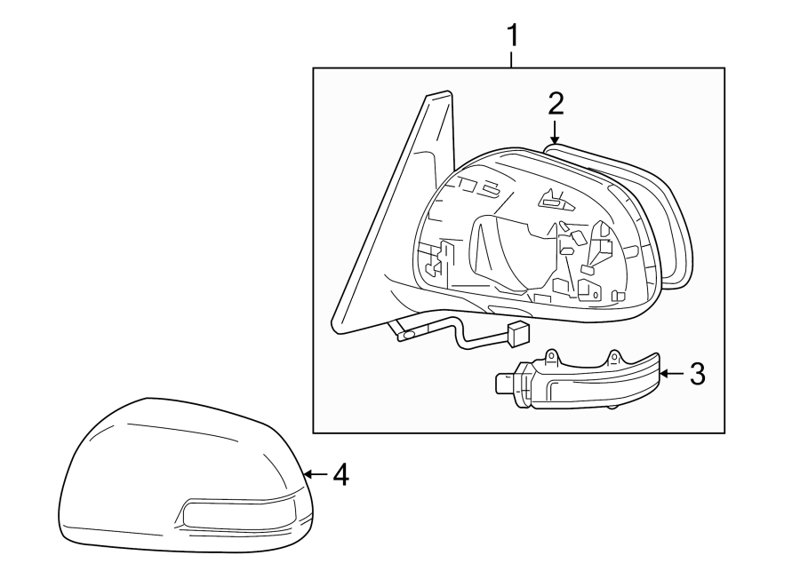 Diagram FRONT DOOR. OUTSIDE MIRRORS. for your 2008 Toyota Camry   