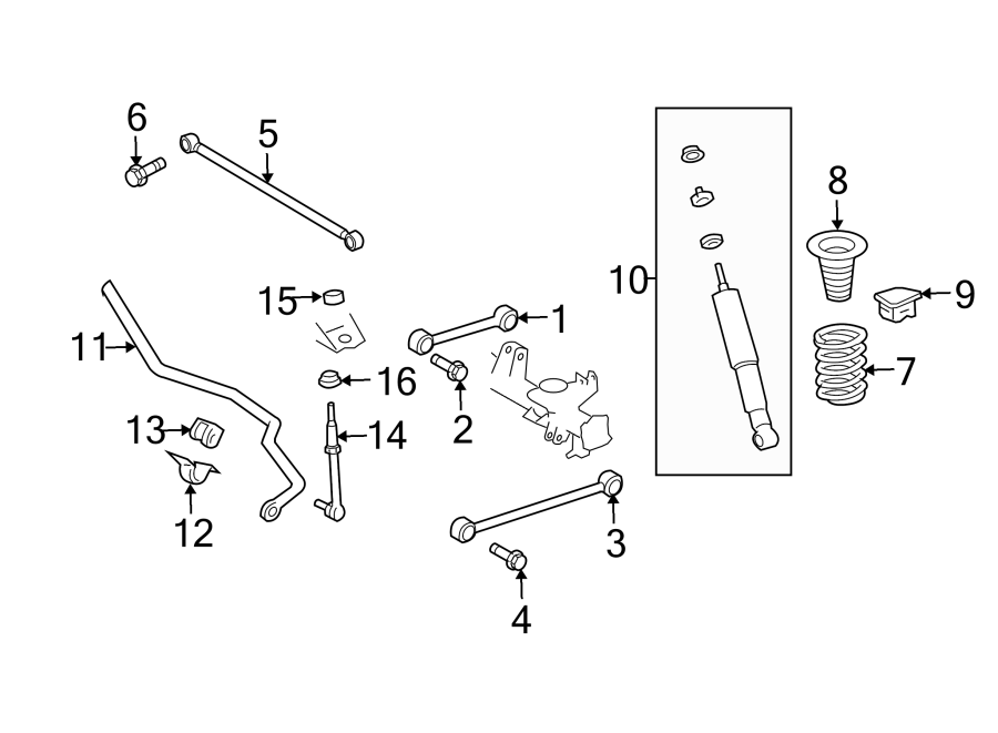 Diagram REAR SUSPENSION. STABILIZER BAR & COMPONENTS. SUSPENSION COMPONENTS. for your 2019 Toyota 86   