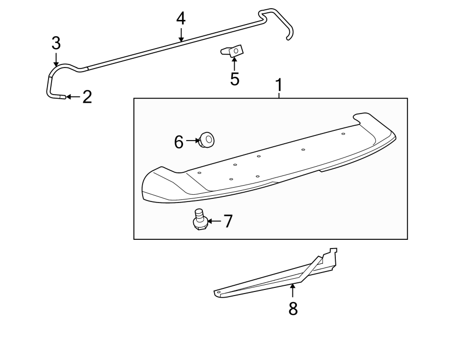 Diagram LIFT GATE. SPOILER. for your 2003 Toyota Matrix   