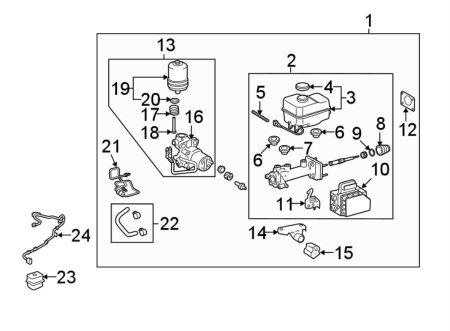 Diagram Abs components. for your 2023 Toyota Prius AWD-e   