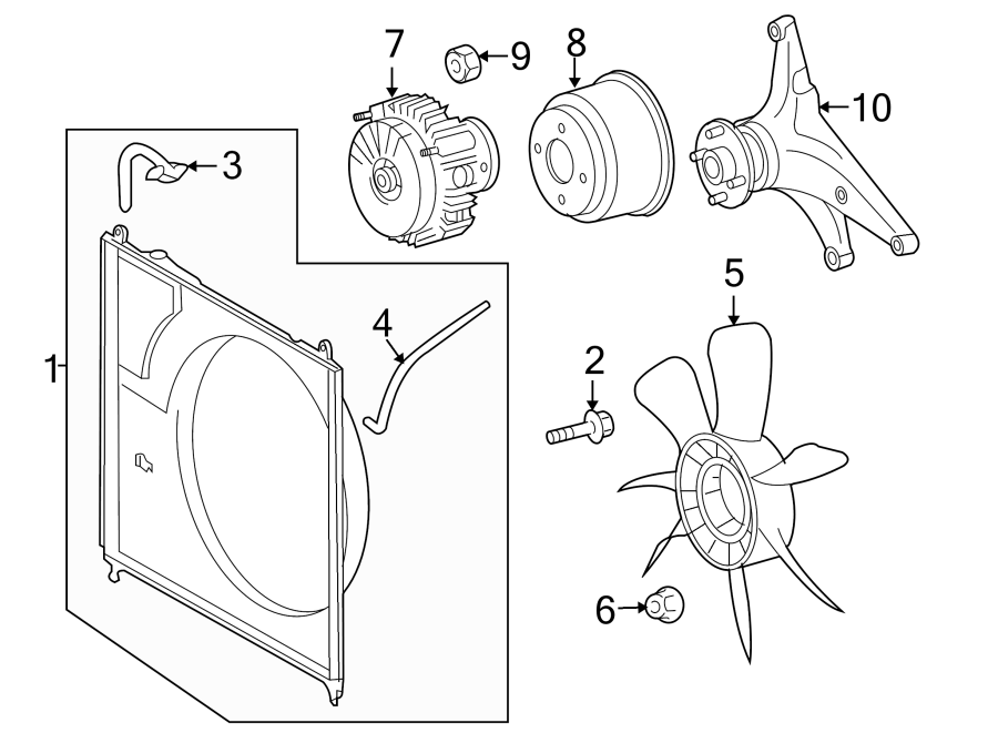 Diagram COOLING FAN. for your Toyota