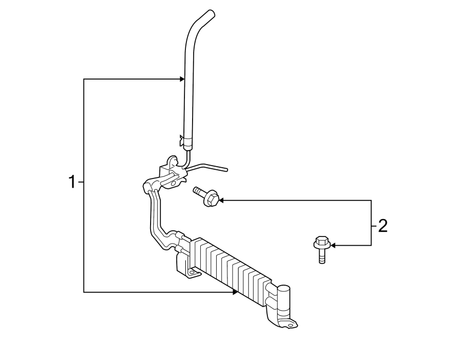 Diagram POWER STEERING OIL COOLER. for your 2022 Toyota 4Runner   