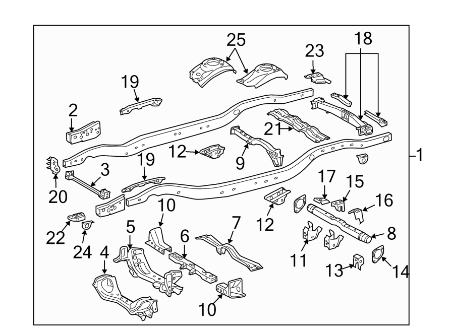 Diagram FRAME & COMPONENTS. for your 2022 Toyota RAV4   