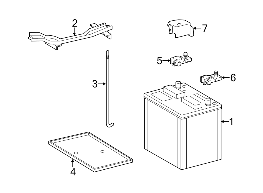 Diagram BATTERY. for your 2021 Toyota Corolla  XLE Sedan 