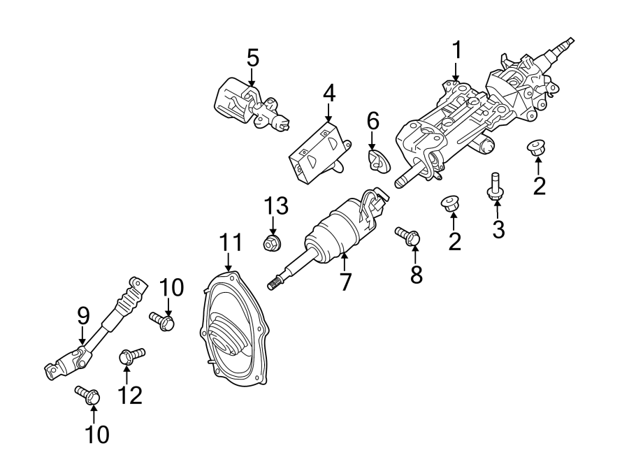 Diagram STEERING COLUMN ASSEMBLY. for your 2012 Toyota 4Runner 4.0L V6 A/T 4WD Limited Sport Utility 