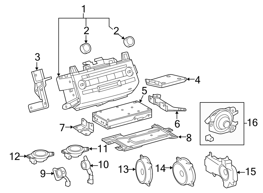 Diagram INSTRUMENT PANEL. SOUND SYSTEM. for your 2019 Toyota Corolla  XSE Sedan 