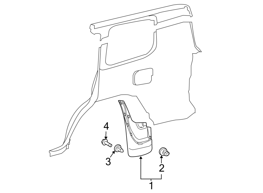 Diagram QUARTER PANEL. EXTERIOR TRIM. for your Toyota Land Cruiser  