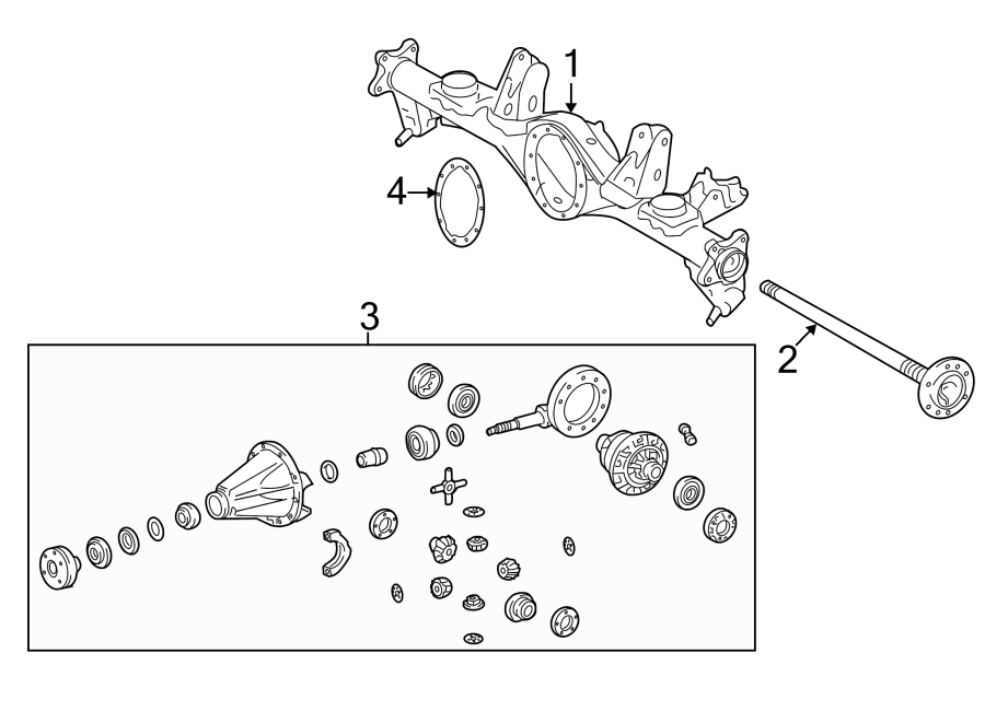 Diagram REAR SUSPENSION. AXLE & DIFFERENTIAL. for your Toyota Land Cruiser  