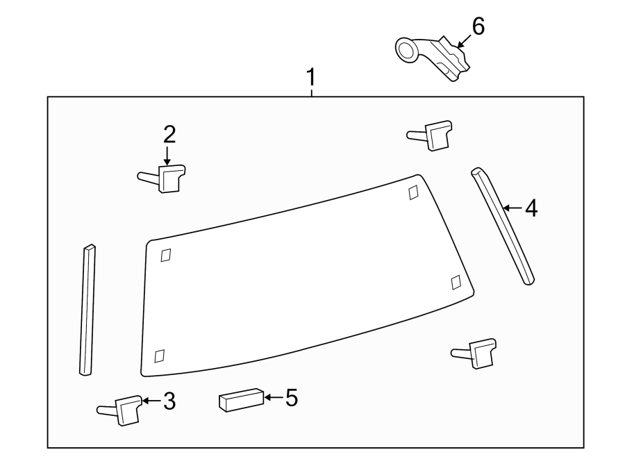 Diagram LIFT GATE. GLASS. for your 2020 Toyota Camry  L Sedan 