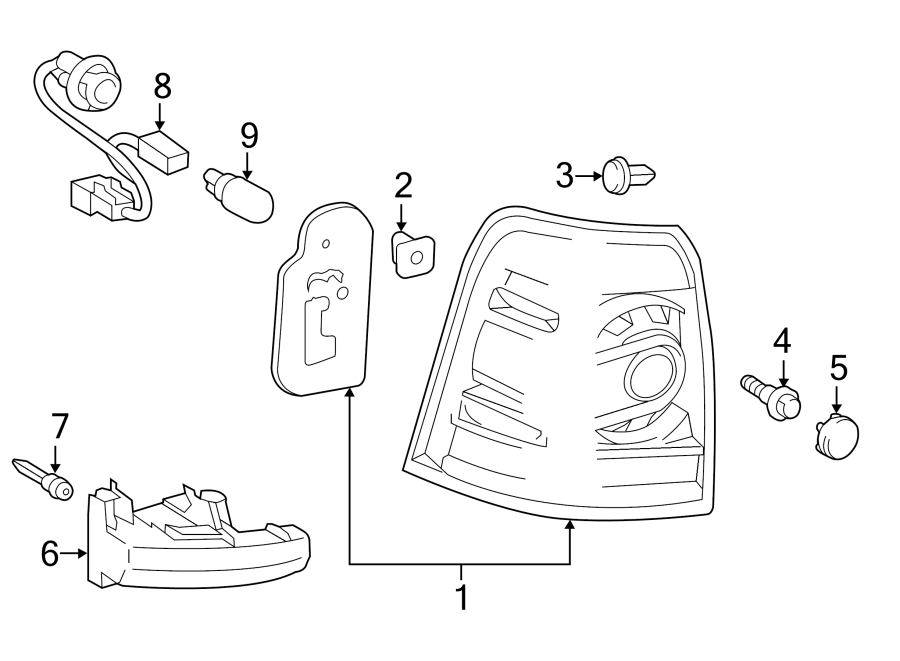 Diagram REAR LAMPS. TAIL LAMPS. for your 2001 Toyota Corolla   