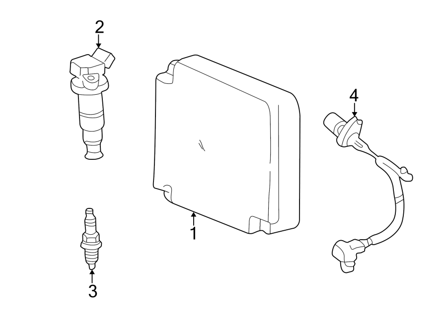 Diagram IGNITION SYSTEM. for your 2023 Toyota Highlander  Hybrid XLE Sport Utility 