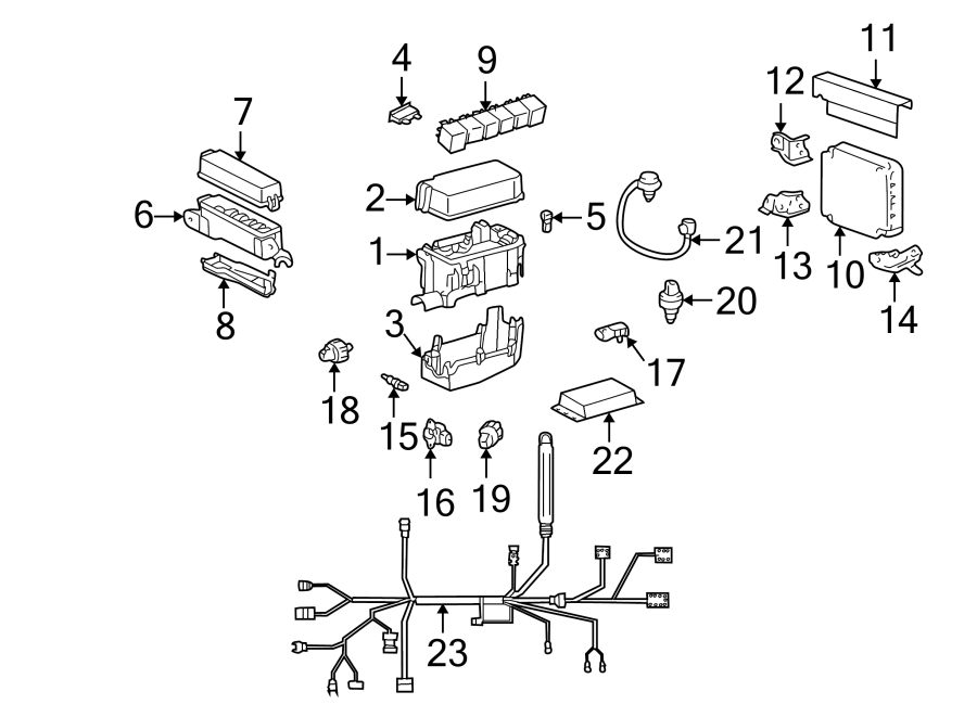 Diagram ELECTRICAL COMPONENTS. for your 2005 Toyota Camry  Base Sedan 