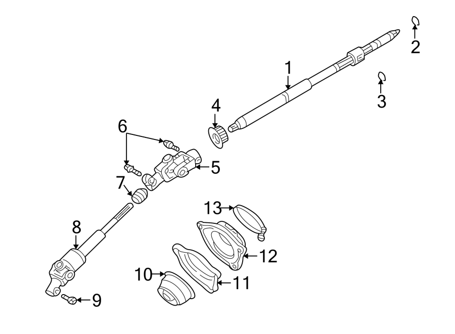 Diagram STEERING COLUMN. SHAFT & INTERNAL COMPONENTS. for your 2008 Toyota 4Runner   