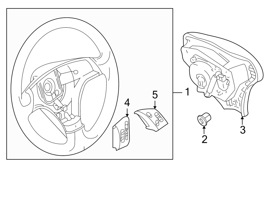 Diagram STEERING WHEEL. WHEELS & TRIM. for your 2019 Toyota Sequoia  SR5 Sport Utility 