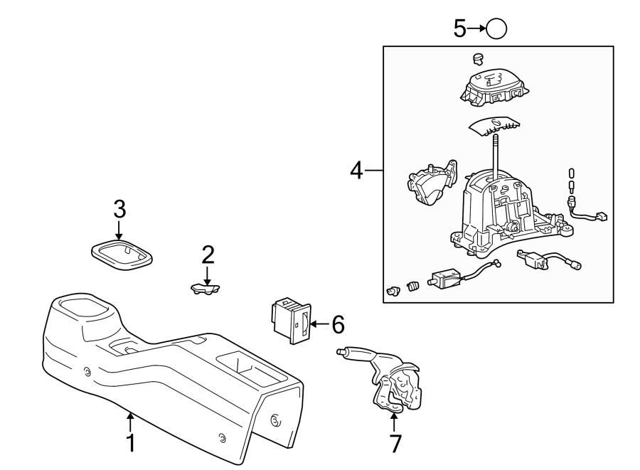 Diagram CONSOLE. for your 2024 Toyota Camry   