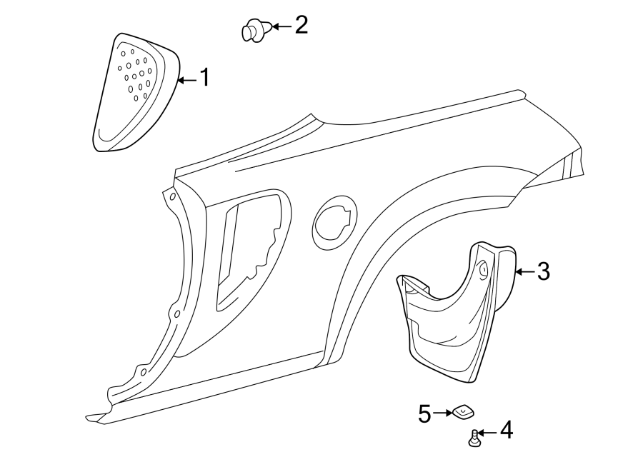 Diagram QUARTER PANEL. EXTERIOR TRIM. for your 2017 Toyota Avalon  Hybrid XLE Plus Sedan 