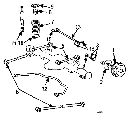 Diagram REAR SUSPENSION. SUSPENSION COMPONENTS. for your 2022 Toyota 4Runner  TRD Off-Road Premium Sport Utility 